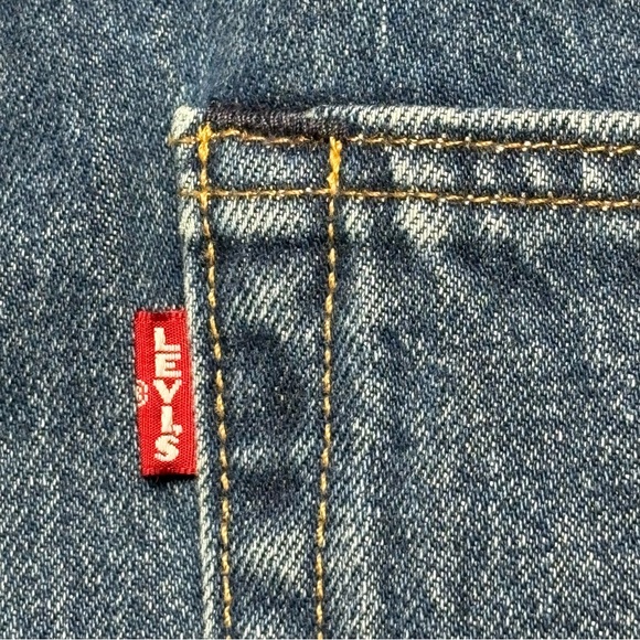 Levis 501 ST Big E Premium Denim Jeans Mens 38x32 Slim Taper Selvedge Button Fly - Picture 16 of 16